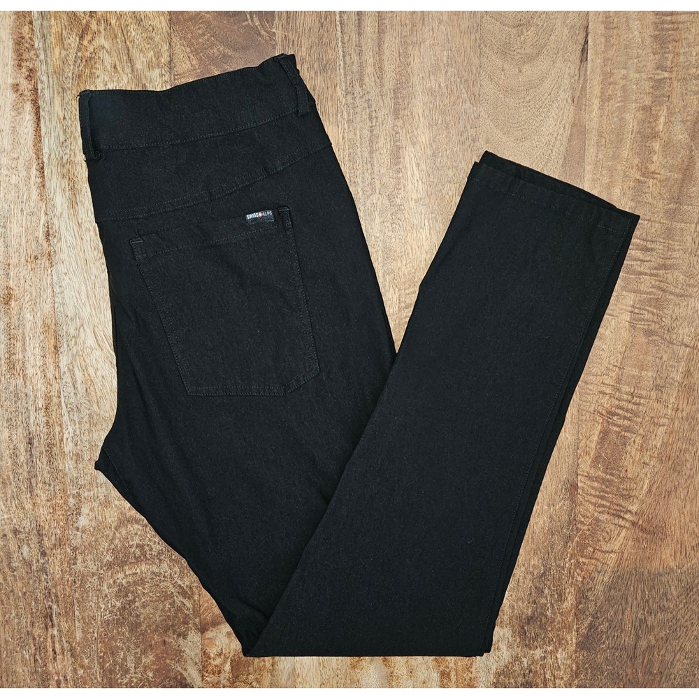 Swiss Alps Casual Pants Men's 34x32 Black Comfort Stretch Performance